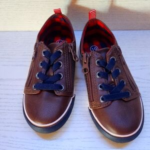 Luka Double Zipper Sneakers Brown - Cat & Jack